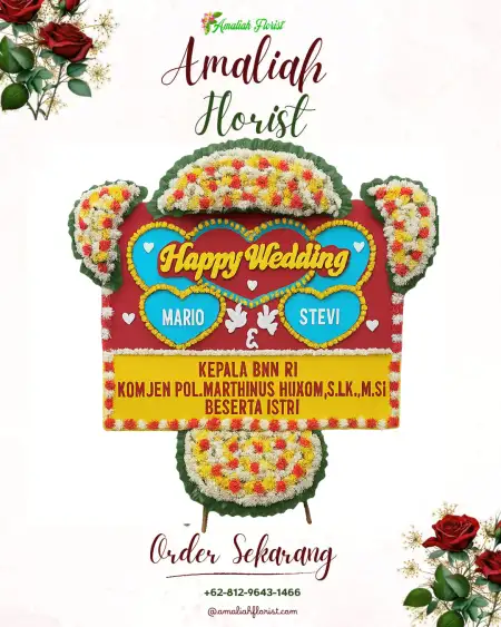 Papan Bunga Pernikahan Pasar Merah Timur